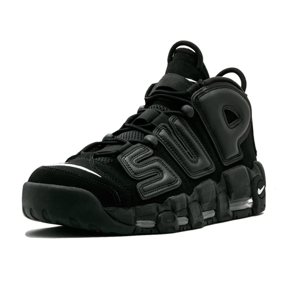 Supreme X Nike Air More Uptempo "Black" — UK 3 | EU 35.5 | US 3.5 — Top View