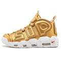Supreme x Nike Air More Uptempo "Metallic Gold" — UK 3 | EU 35.5 | US 3.5 — Front View