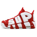 Supreme X Nike Air More Uptempo "Varsity Red" — UK 3 | EU 35.5 | US 3.5 — Front View