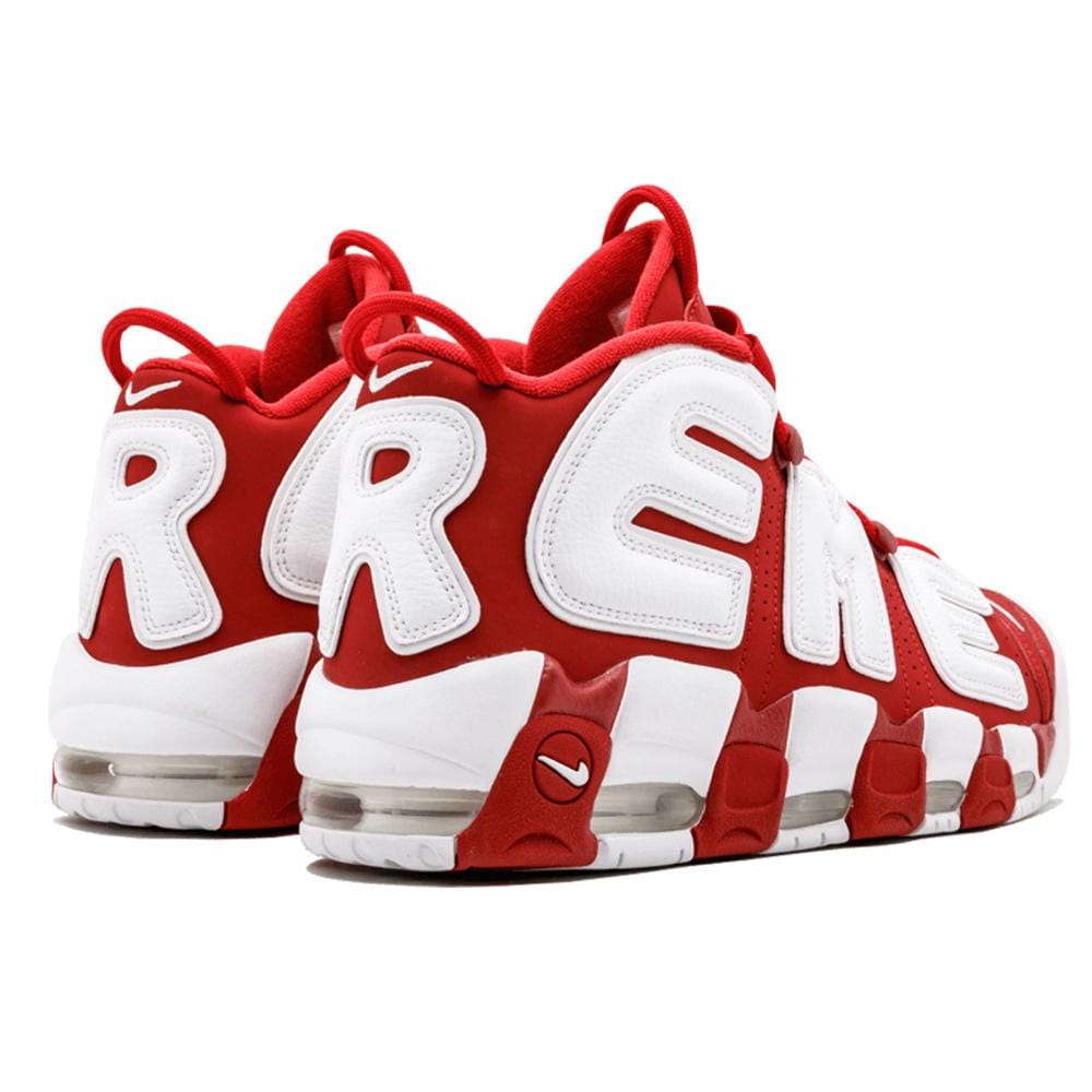 Supreme X Nike Air More Uptempo "Varsity Red" — UK 3 | EU 35.5 | US 3.5 — Back View