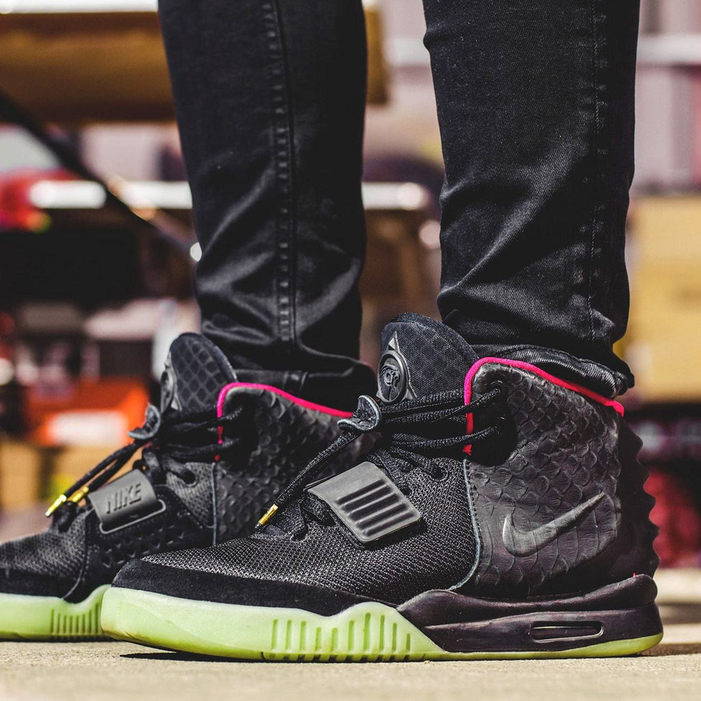 Nike Air Yeezy 2 NRG 'Solar Red' — UK 3 | EU 35.5 | US 3.5 — Lifestyle View