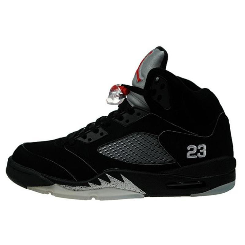 Air Jordan 5 Retro 'Black Metallic Silver' — UK 3 | EU 35.5 | US 3.5 — Front View