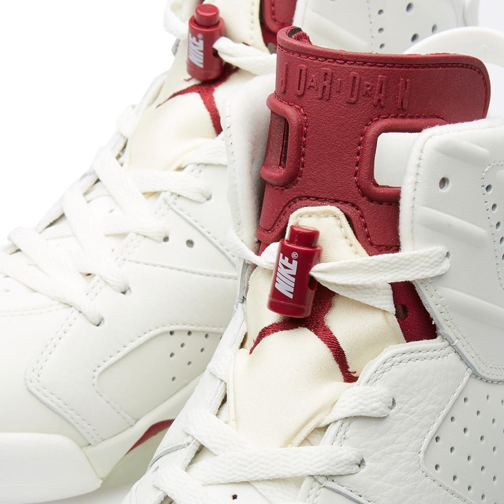 Air Jordan 6 Retro Maroon — UK 3 | EU 35.5 | US 3.5 — Top View