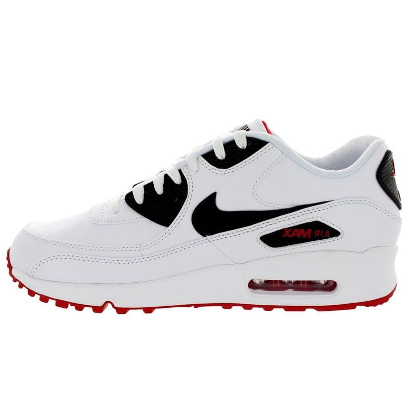 Nike Air Max 90 Ltr White-Black-University Red — UK 3 | EU 35.5 | US 3.5 — Front View