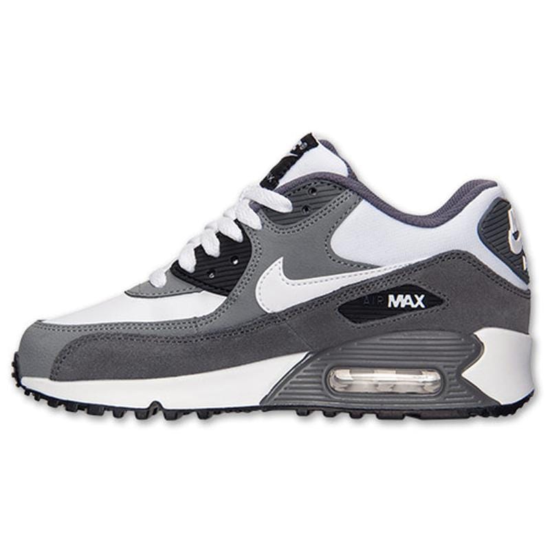 Nike Air Max 90 White-Cool Grey-Dark Grey — UK 3 | EU 35.5 | US 3.5 — Front View