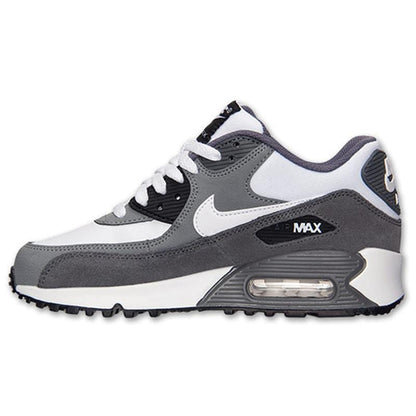 Nike Air Max 90 White-Cool Grey-Dark Grey — UK 3 | EU 35.5 | US 3.5 — Front View