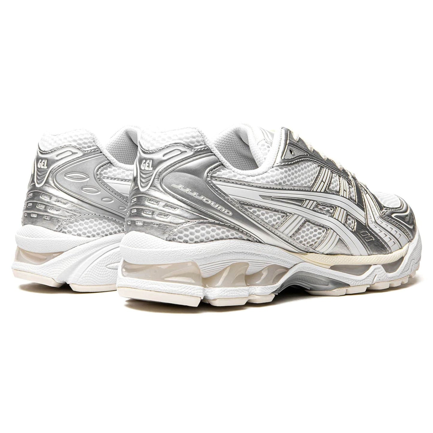 JJJJound x Gel Kayano 14 'Silver White' — UK 3 | EU 36 | US 4 — Back View