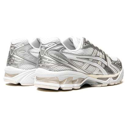 JJJJound x Gel Kayano 14 'Silver White' — UK 3 | EU 36 | US 4 — Back View