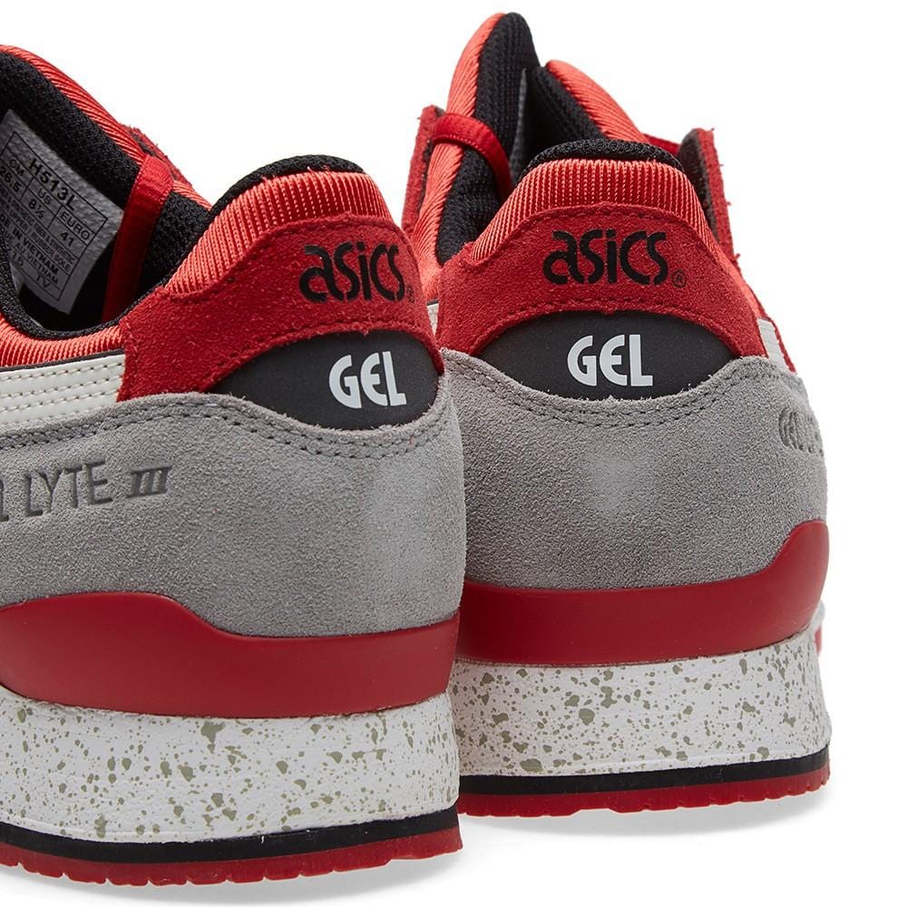 ASICS GEL LYTE III 'CRANE' Light Grey & Red — UK 3 | EU 36 | US 4 — Alternate View 7