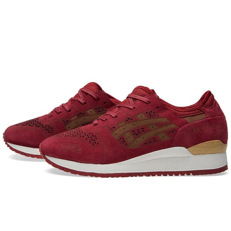 ASICS GEL LYTE III 'LASER ETCHED' Burgundy — UK 3 | EU 36 | US 4 — Front View