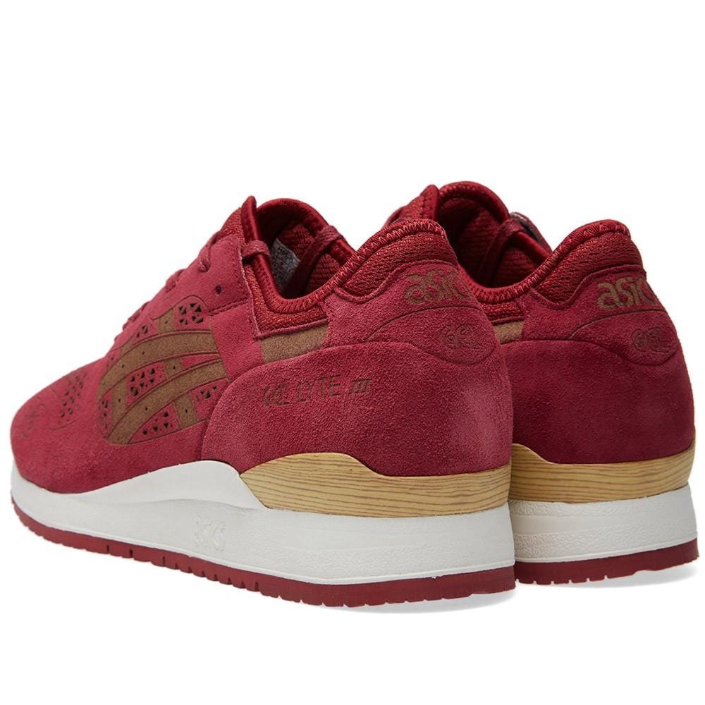 ASICS GEL LYTE III 'LASER ETCHED' Burgundy — UK 3 | EU 36 | US 4 — Side View