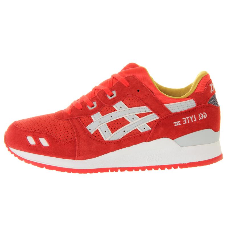 ASICS Gel Lyte III Fiery Red Suede Xmas — UK 3 | EU 36 | US 4 — Front View