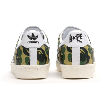 BAPE x adidas Superstar 80s 'ABC Camo' — UK 3.5 | EU 36 | US 4 — Top View