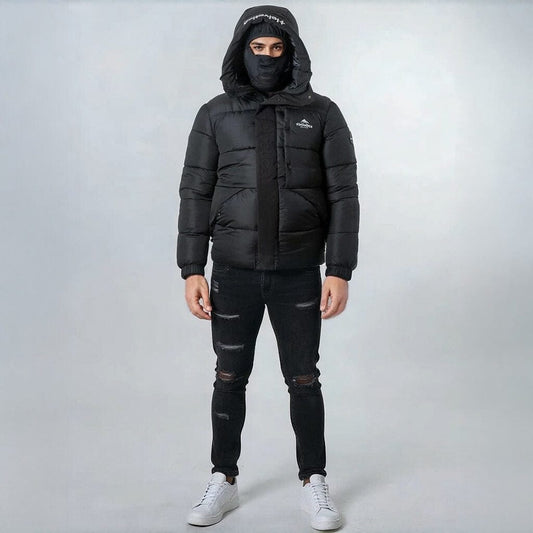 Helvetica Mountain Pioneers Barnes Hooded Parka Jacket — XS — Side View