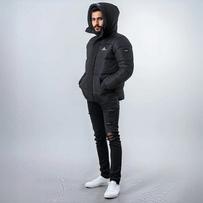 Helvetica Mountain Pioneers Barnes Hooded Parka Jacket — XS — Back View