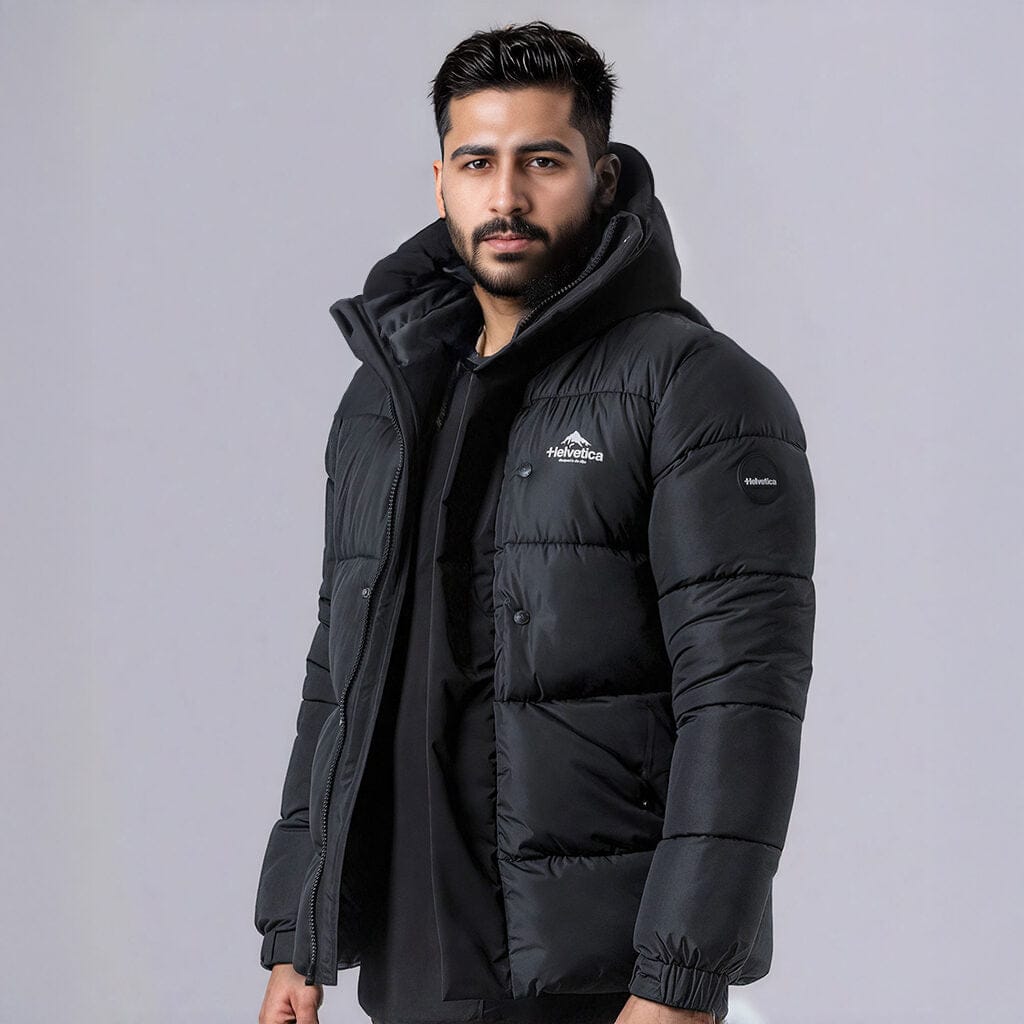 Helvetica Mountain Pioneers Barnes Hooded Parka Jacket — XS — Top View