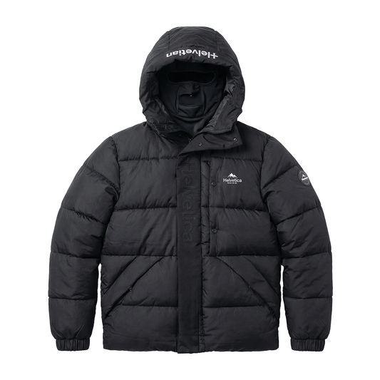 Helvetica Mountain Pioneers Barnes Hooded Parka Jacket — XS — Front View