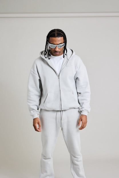 Bénir Club Match Day Zip Hoodie - Flat Grey — XS — Lifestyle View