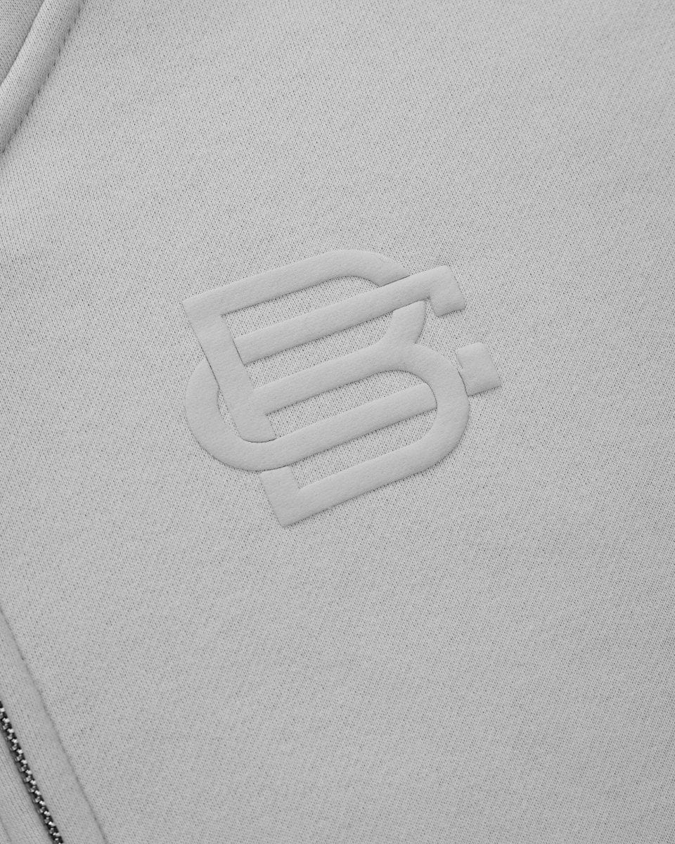 Bénir Club Match Day Zip Hoodie - Flat Grey — XS — Detail View