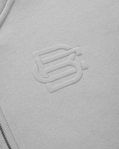 Bénir Club Match Day Zip Hoodie - Flat Grey — XS — Detail View