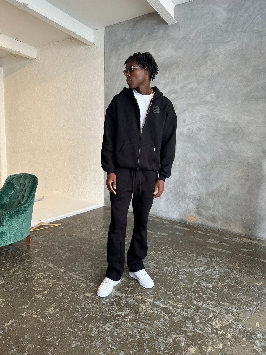 Bénir Club Match Day Zip Hoodie - Matte Black — XS — Detail View