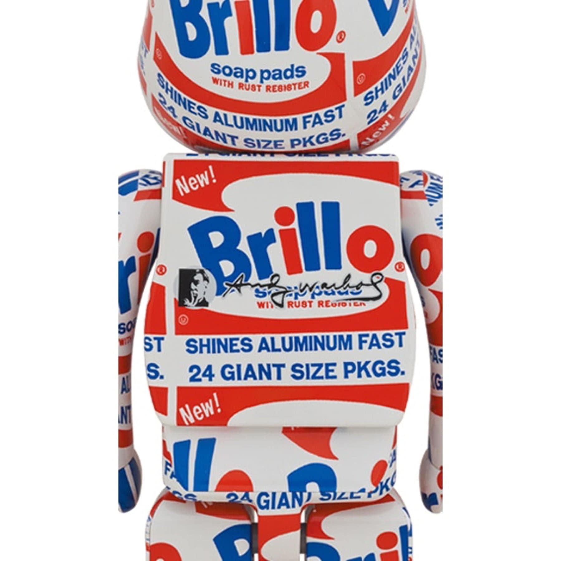 Bearbrick ANDY WARHOL "Brillo" 1000% — Side View