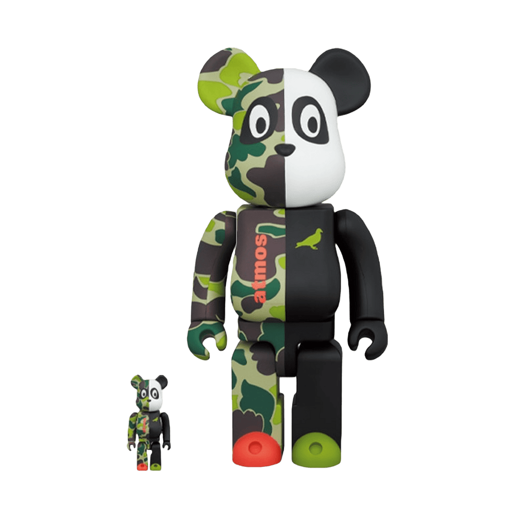 Bearbrick atmos x STAPLE #3 100% & 400% Set — Front View