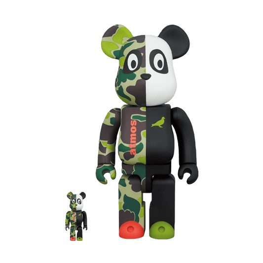 Bearbrick atmos x STAPLE #3 100% & 400% Set — Front View
