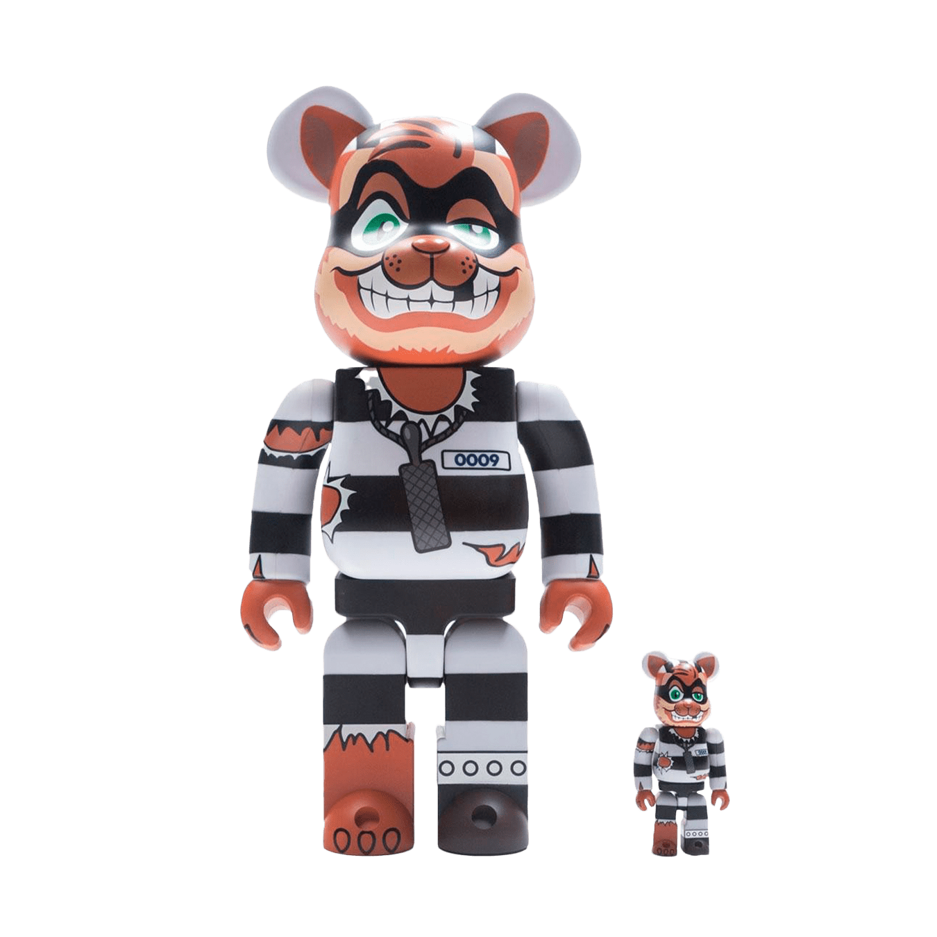 Bearbrick BAIT x Medicom TMNT Scratch 100% & 400% Set 'White/Black' — Front View
