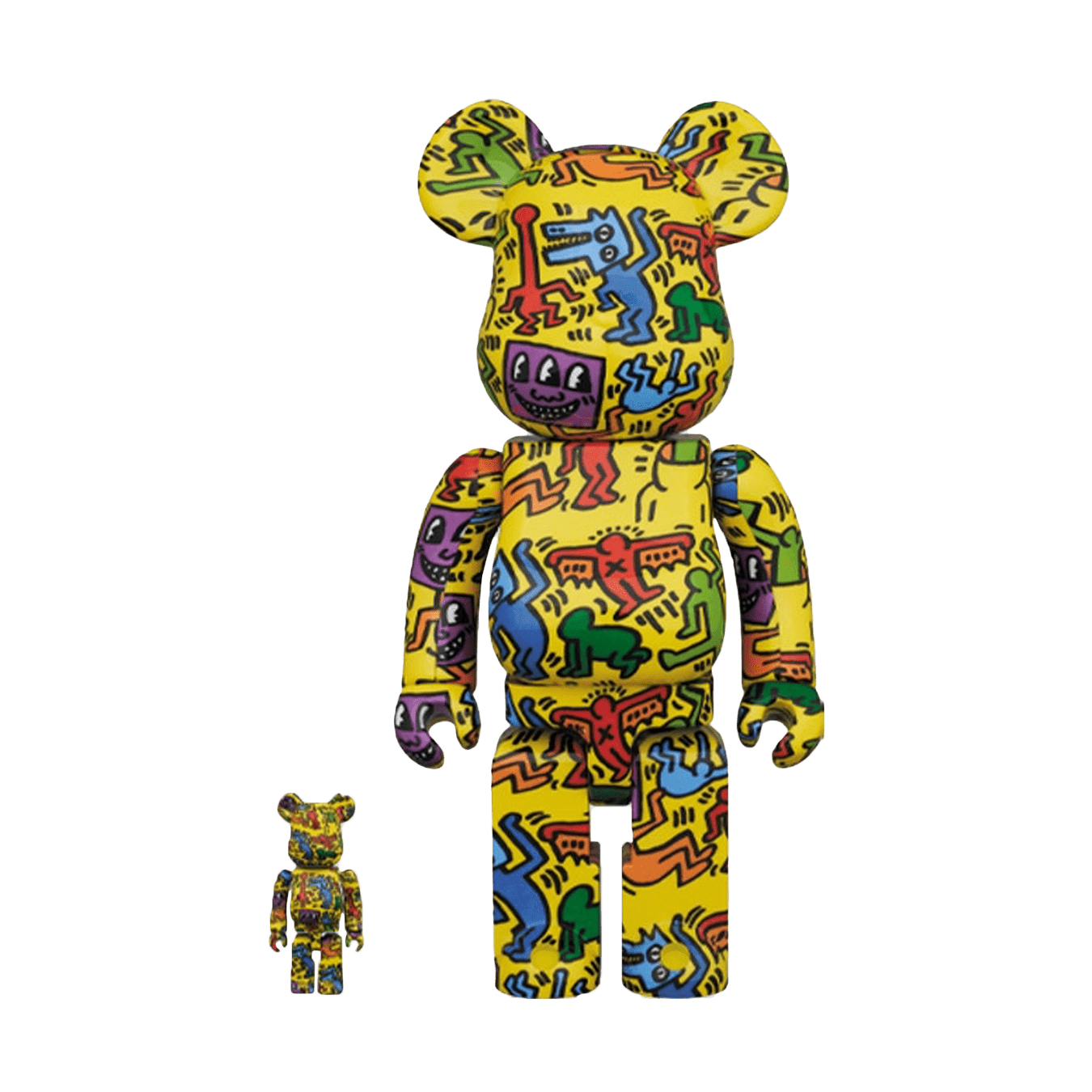 Bearbrick Keith Haring #5 100% & 400% Set — Front View