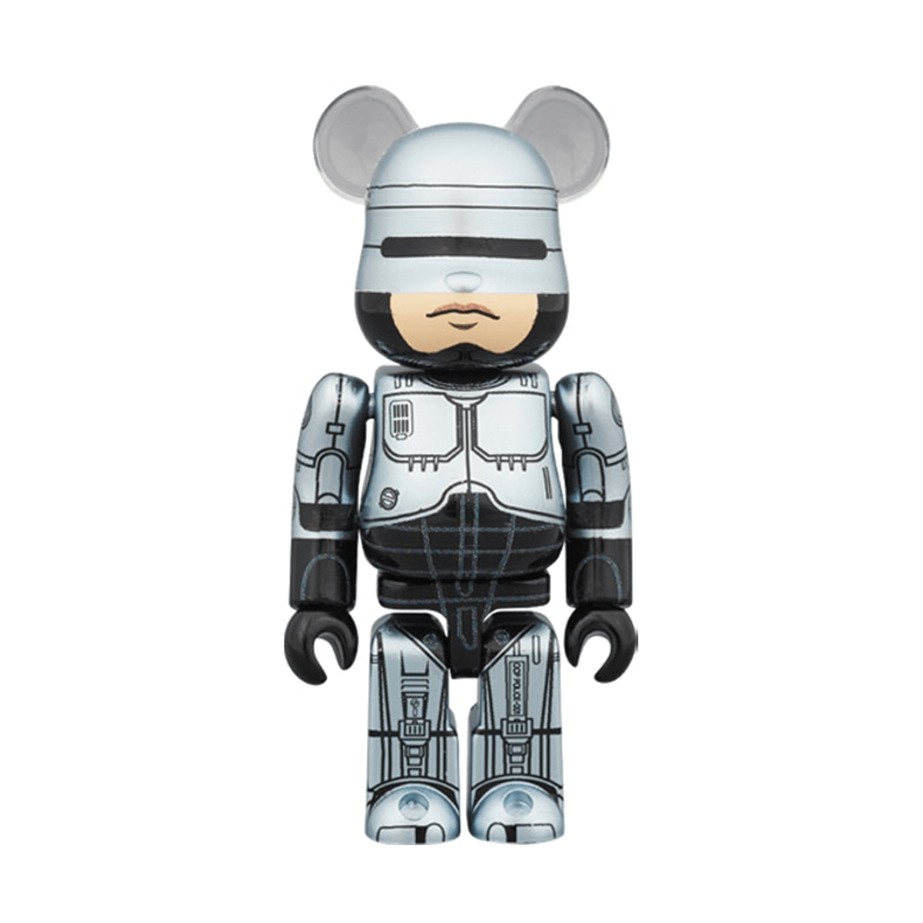 Bearbrick Robocop 100% & 400% Set 'Silver' — Side View