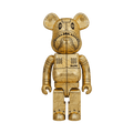 Bearbrick x BAPE x Hajime Sorayama Camo Shark 1000% 'Gold' — Front View
