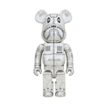 Bearbrick x BAPE x Hajime Sorayama Camo Shark 1000% 'Silver' — Front View