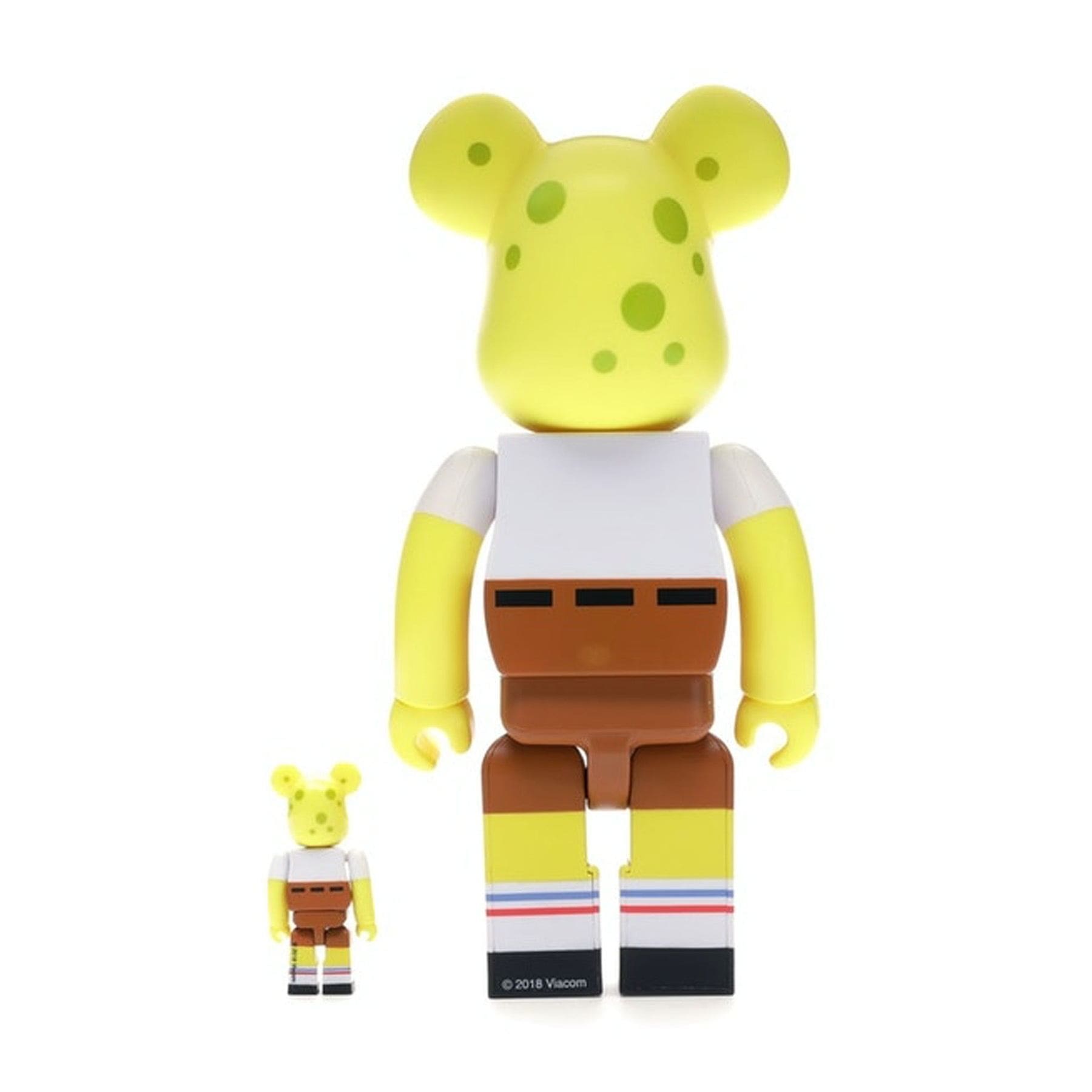 Bearbrick Spongebob 100% & 400% Set 'Yellow' — Side View