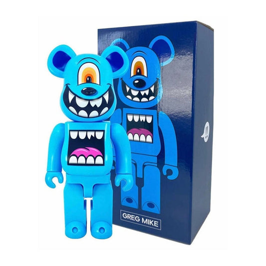 Bearbrick x Greg Mike Hibearnation DesignerCon Exclusive 400% 'Blue' — Side View