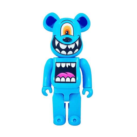 Bearbrick x Greg Mike Hibearnation DesignerCon Exclusive 400% 'Blue' — Front View