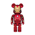 Bearbrick x Ironman Happy Lottery (2021 Version) 400% 'Red' — Front View
