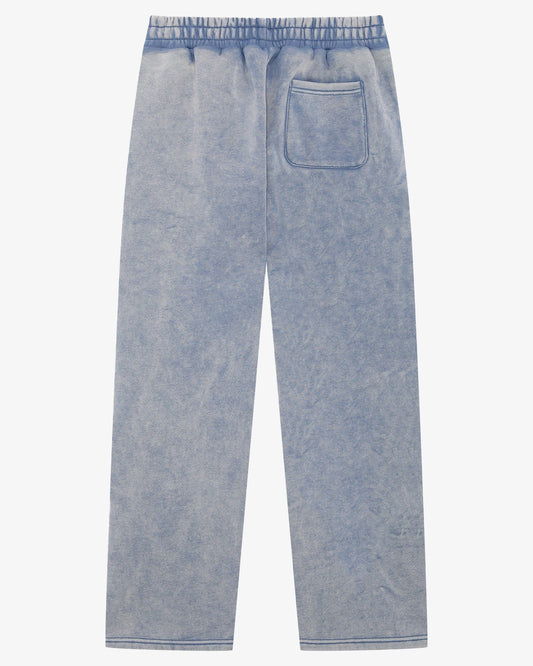 Magiri Embroidered Acid Wash Joggers 'Washed Blue' — Washed Blue — Size S — Side View