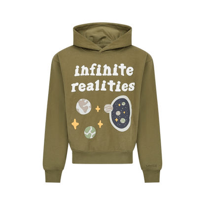 Broken Planet Hoodie x KG 'Olive Green' — XXS — Front View