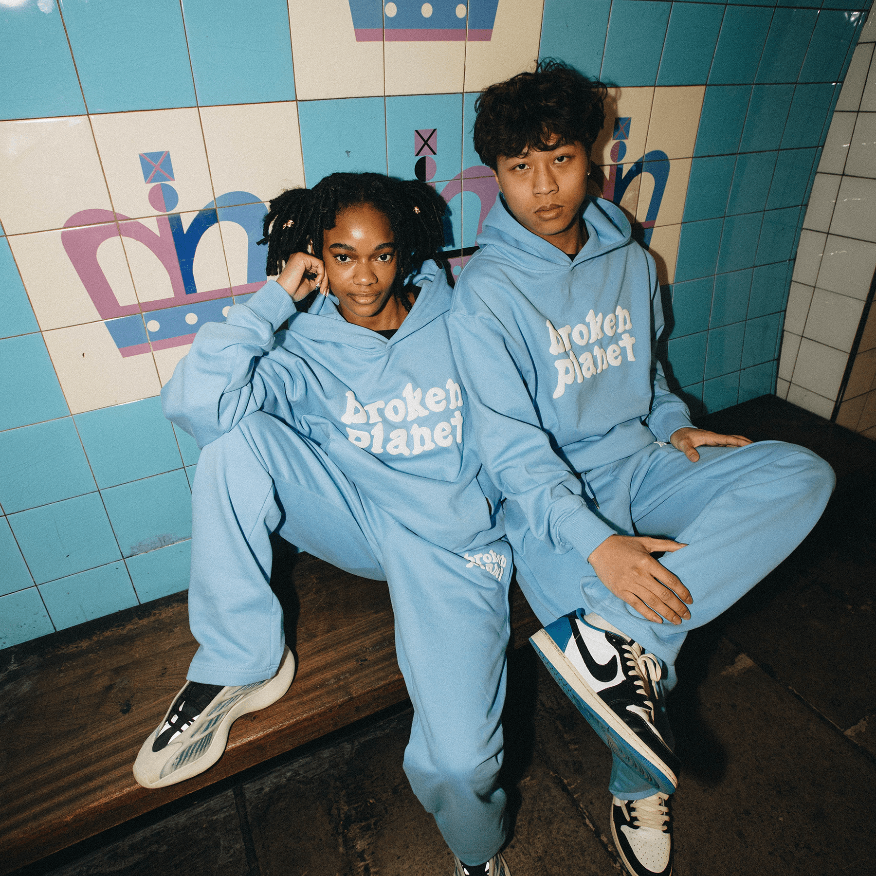 Broken Planet x KG Sweat Pants 'University Blue' — XXS — Detail View