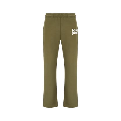 Broken Planet x KG Sweat Pants 'Olive Green' — XXS — Front View