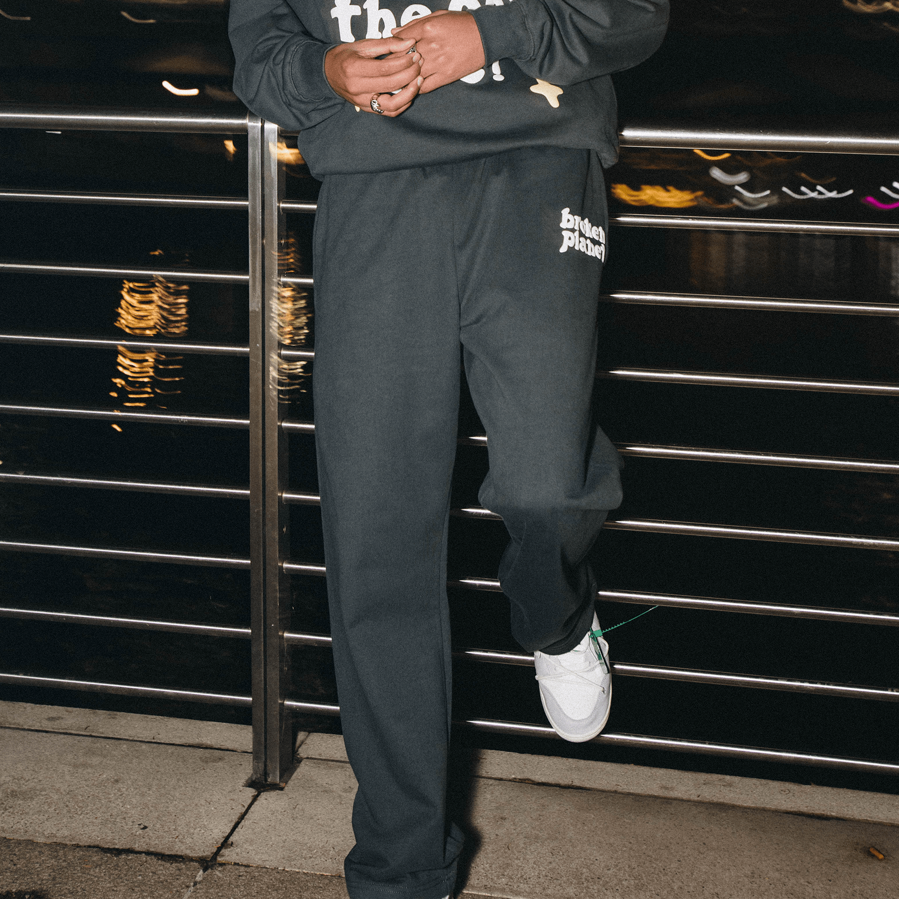 Broken Planet x KG Sweat Pants 'Onyx' — XXS — Top View