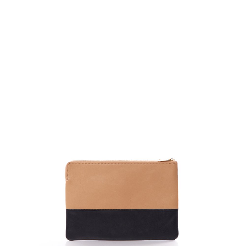 Celine Clutch Zip Pouch in Cream, Box Calfskin — Alternate View 10