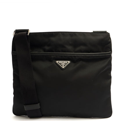 Prada Cross Body Nylon Messenger in Black, Nylon — Alternate View 13
