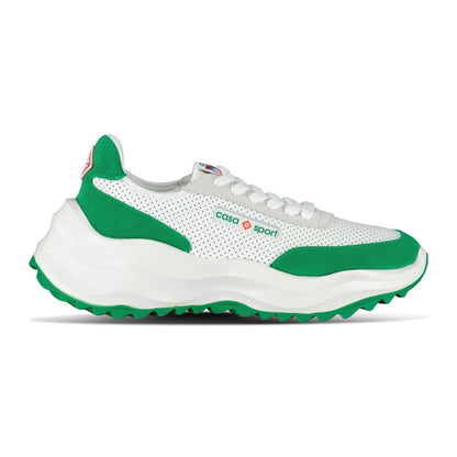 Casablanca Atlantis Chunky Sneakers White & Green — UK7.5 — Front View