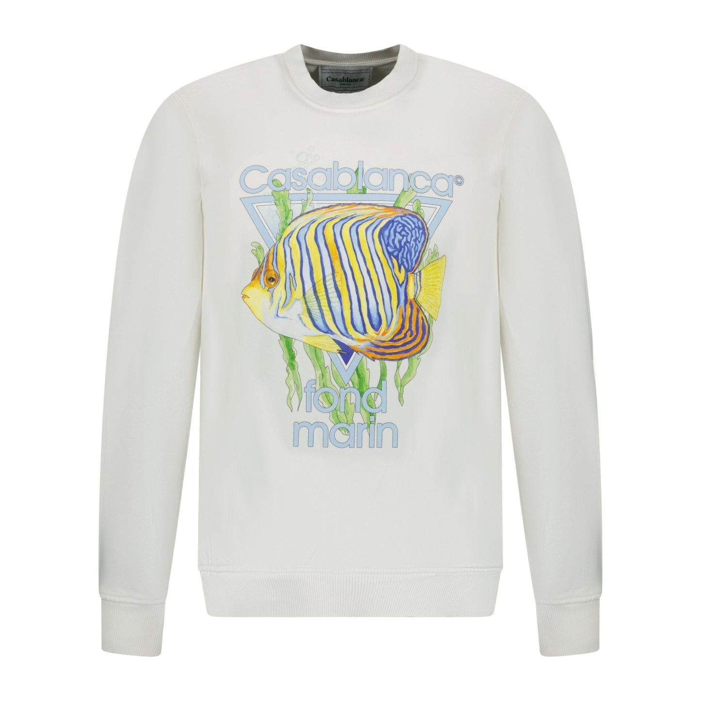 Casablanca 'Fond Marin' Sweatshirt White — XS — Front View