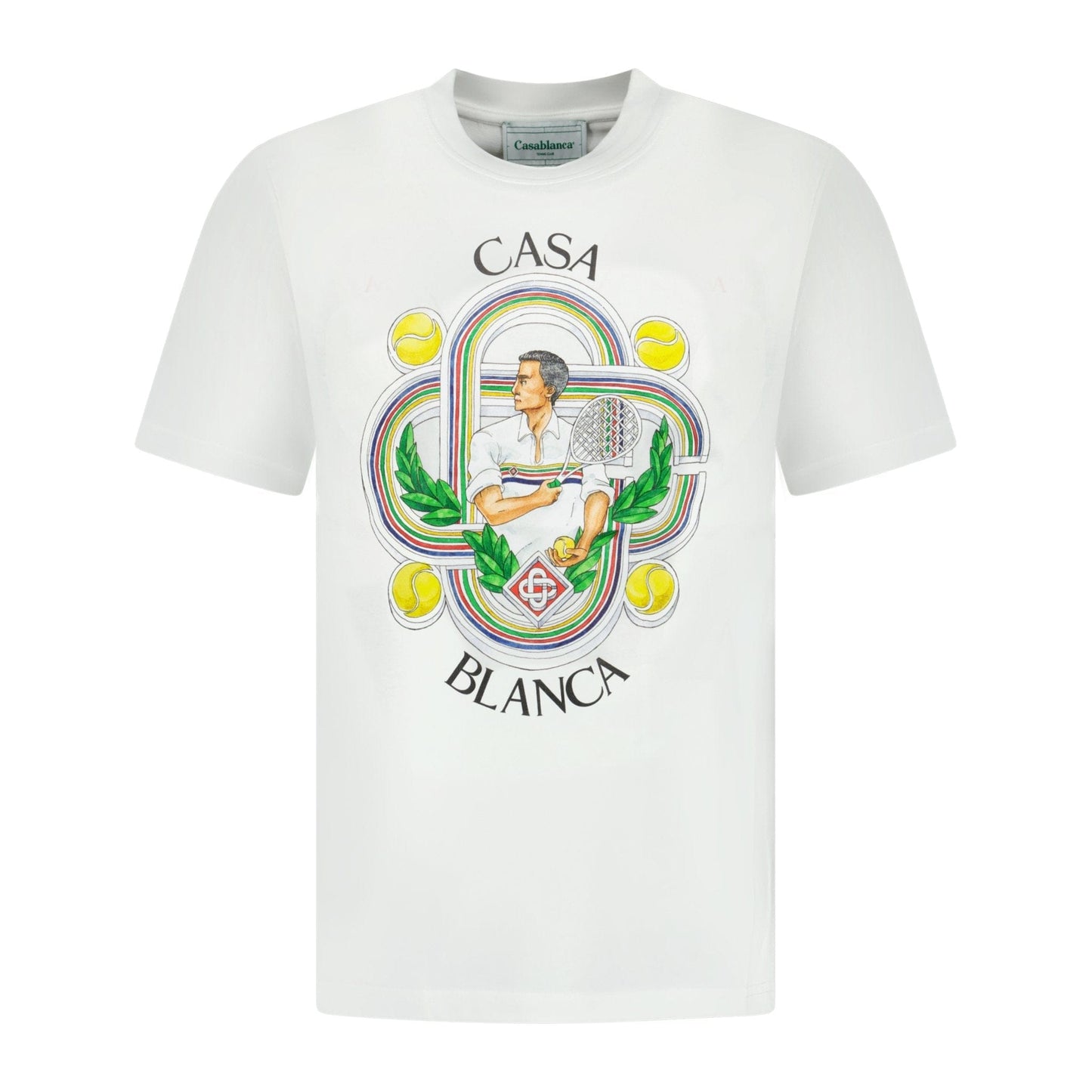 Casablanca 'Le Joueur' T-Shirt White — S — Front View