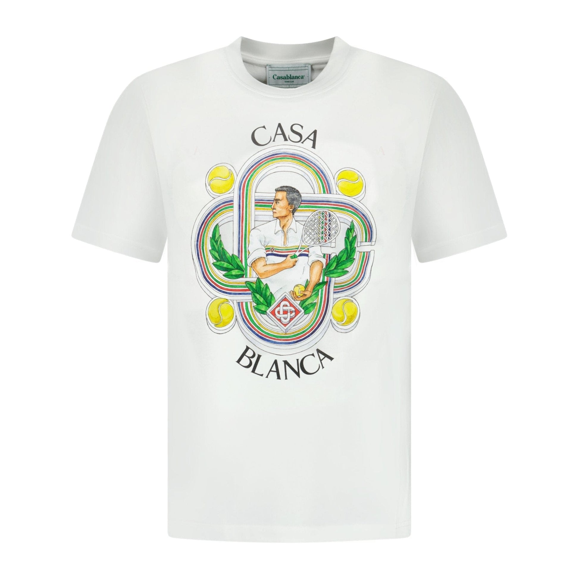 Casablanca 'Le Joueur' T-Shirt White — S — Front View