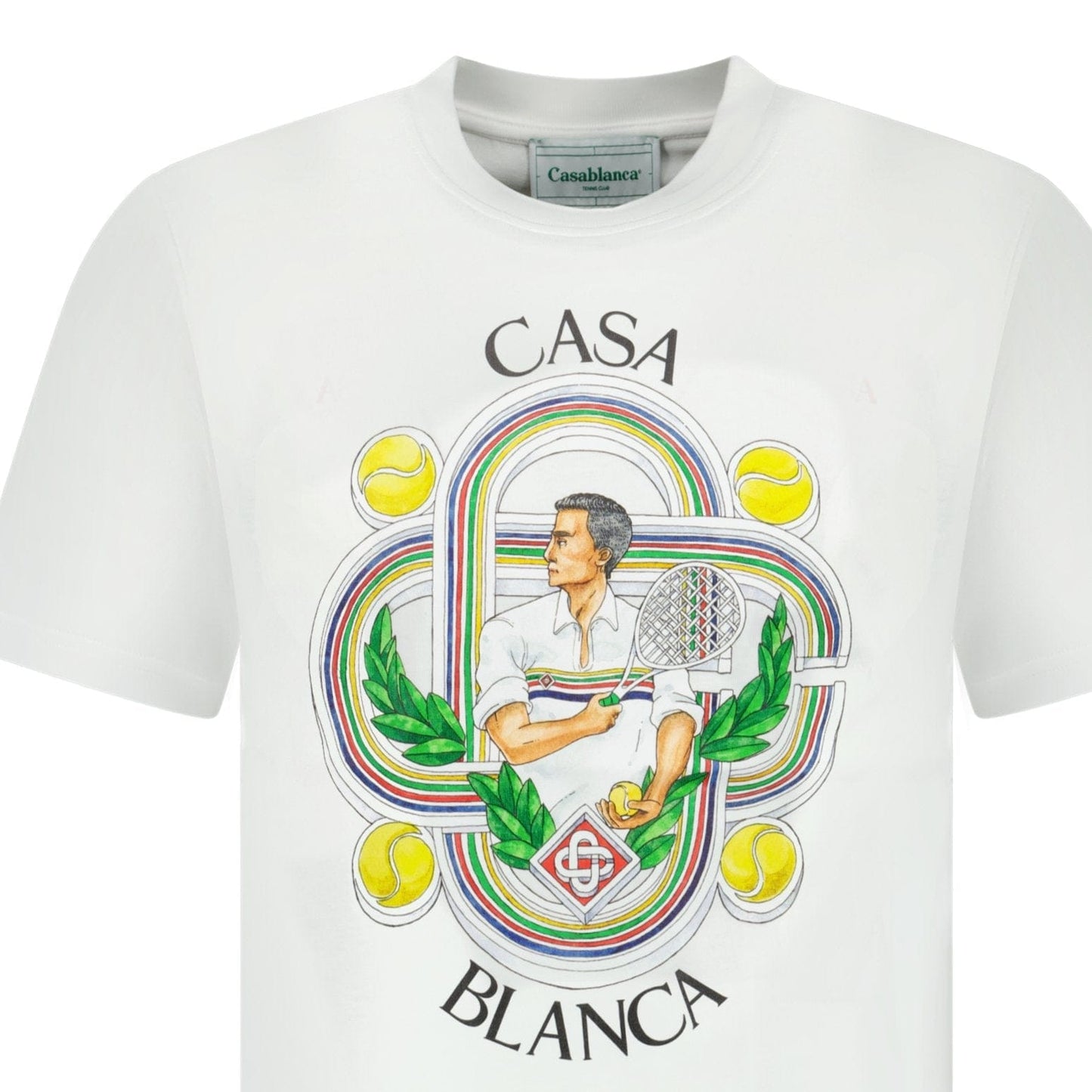 Casablanca 'Le Joueur' T-Shirt White — S — Side View