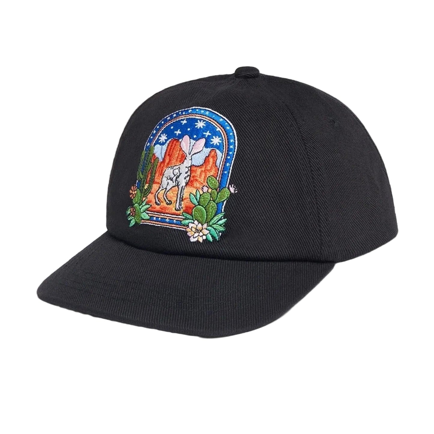 Casablanca Patch Cap L'Arche Du Desert Nuit Black — Front View